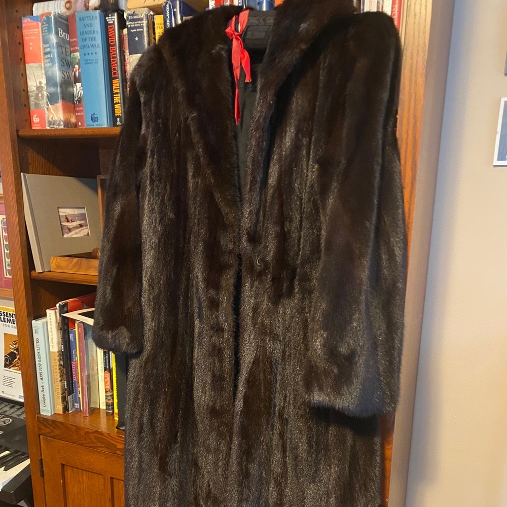 Full length fur coat